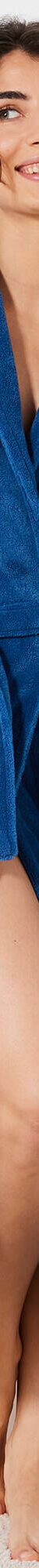 Peignoir polaire toucher peluche manches longues, longueur 130 cm  (bleu) Peignoir polaire toucher peluche manches longues, longueur 130 cm  (bleu)